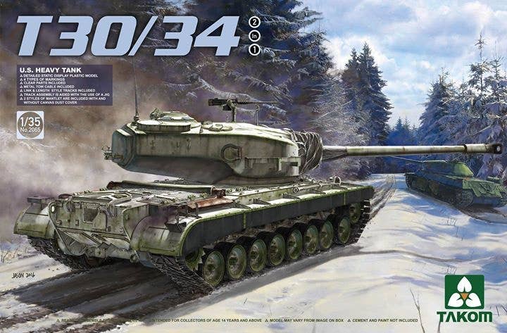 Takom 1/35 U.S. Heavy Tank T30/34 2in1 | 4897051420781