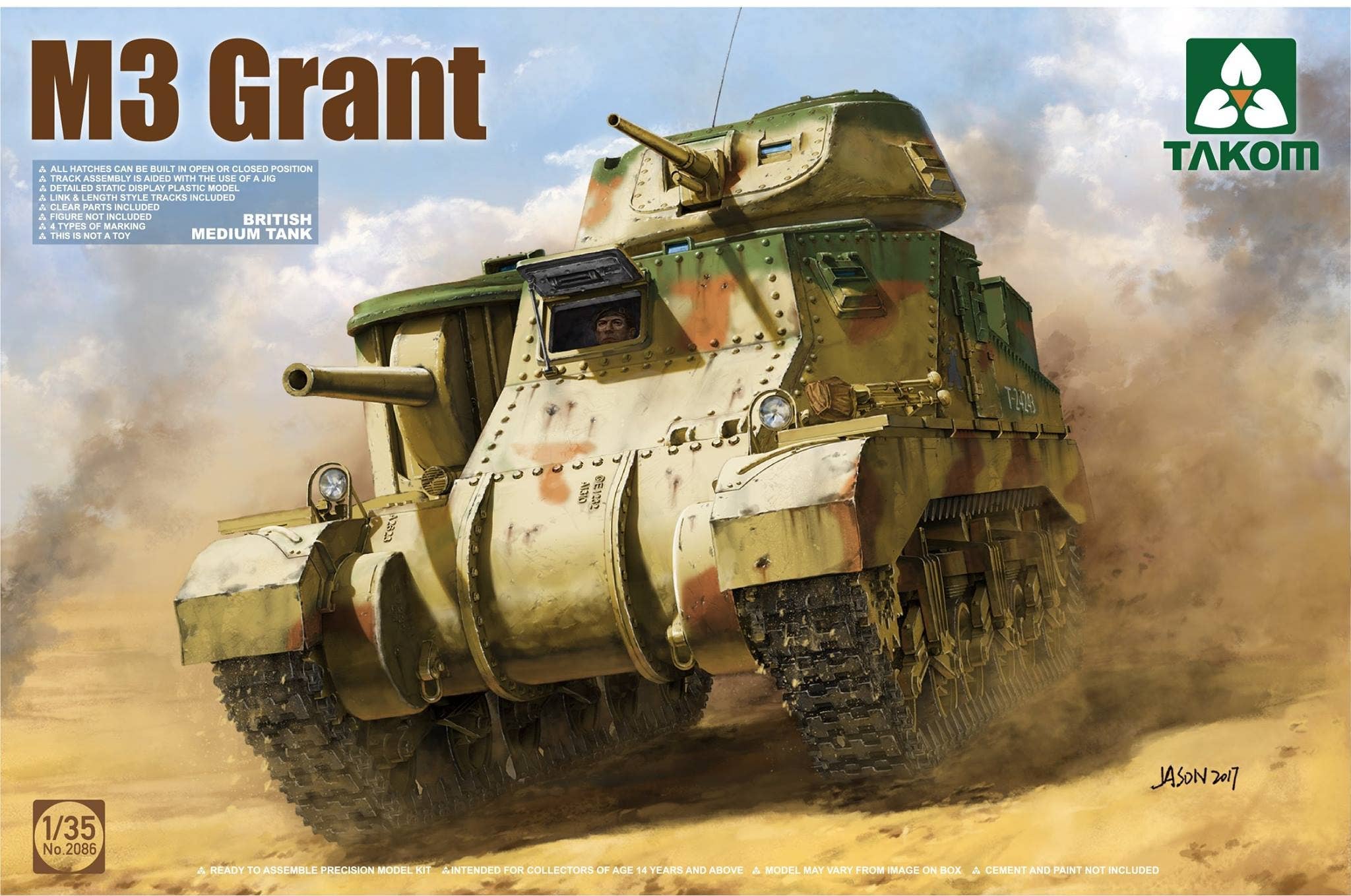 Takom 1/35 British Medium Tank M3 Grant | 4897051420972