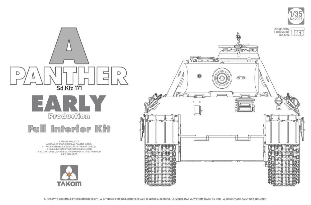 Takom 1/35 Panther Ausf. A Early Production (Full Interior Kit) | 4897051421139