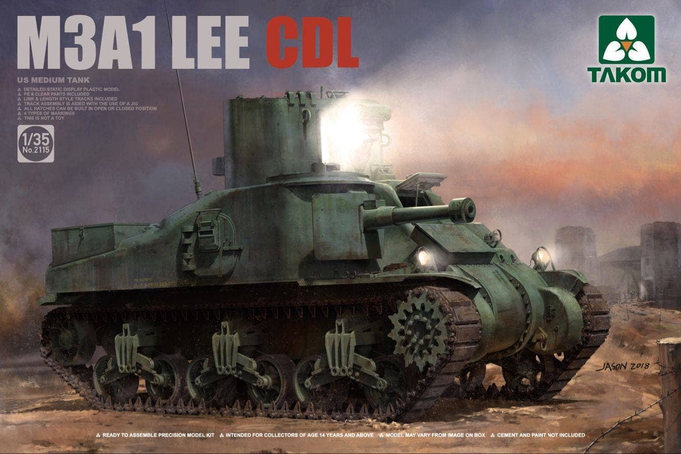 Takom 1/35 US Medium Tank M3A1 Lee CDL | 4897051421306