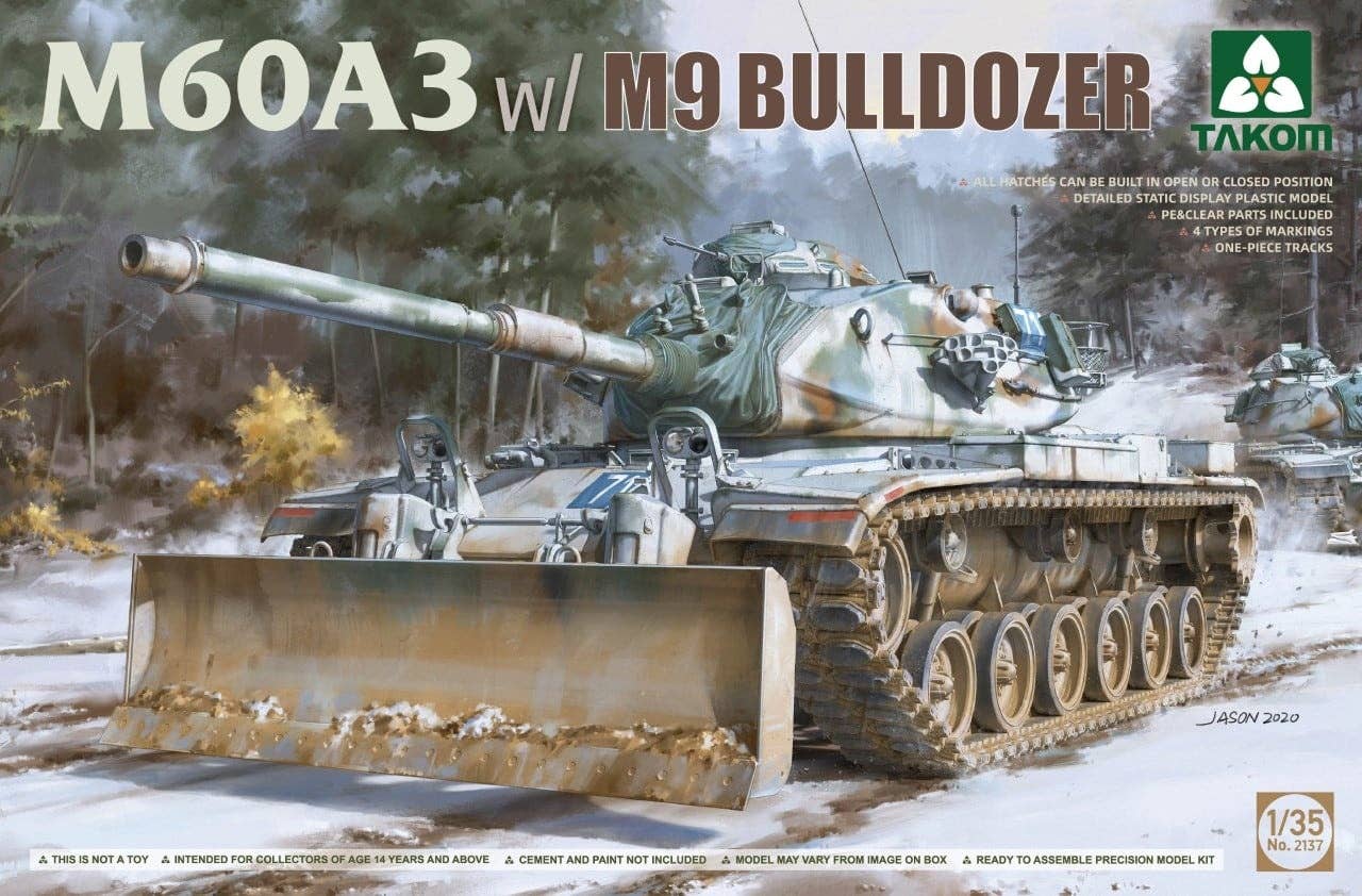 Takom 1/35 M60A3 w/M9 BULLDOZER | 4897051421818