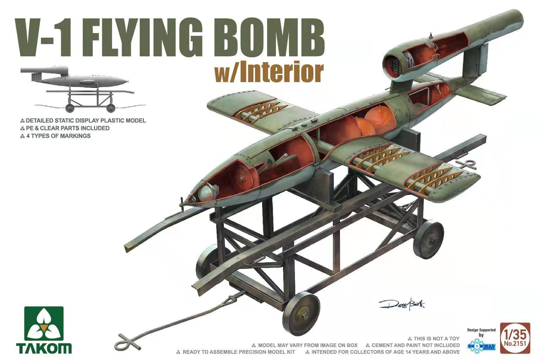 Takom 1/35 V-1 Flying Bomb W/Interior | 4897051422198