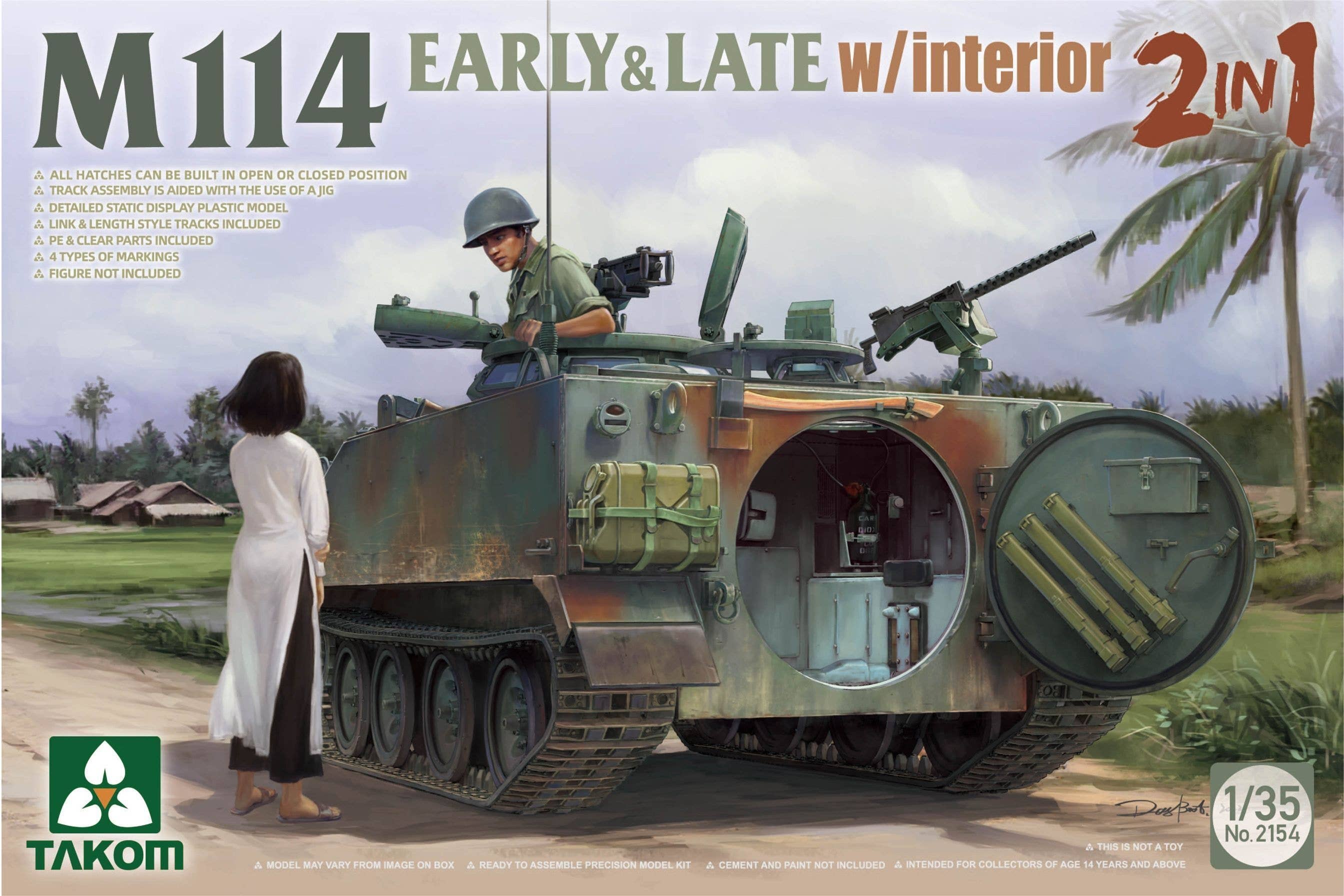 Takom 1/35 M114 EARLY & LATE w/interior 2 in 1 | 4897051422273