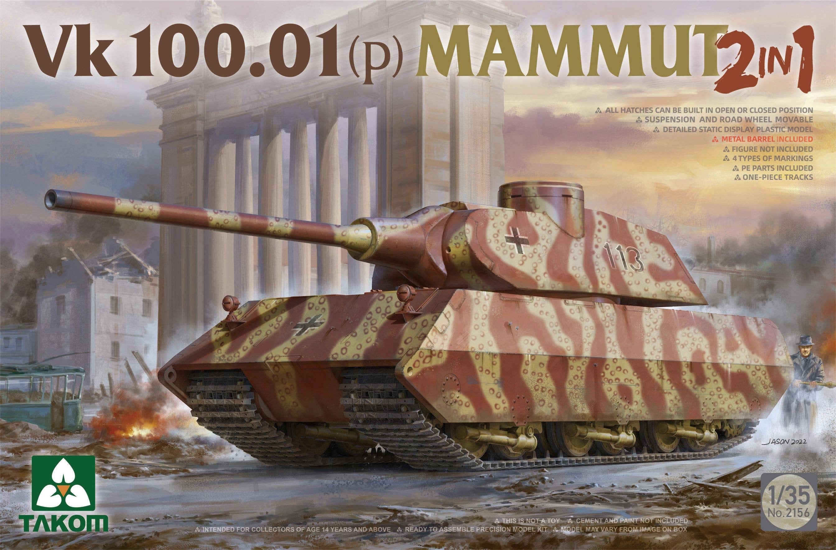 Takom 1/35 VK 100.01(p) Mammut 2 in 1 | 4897051422303
