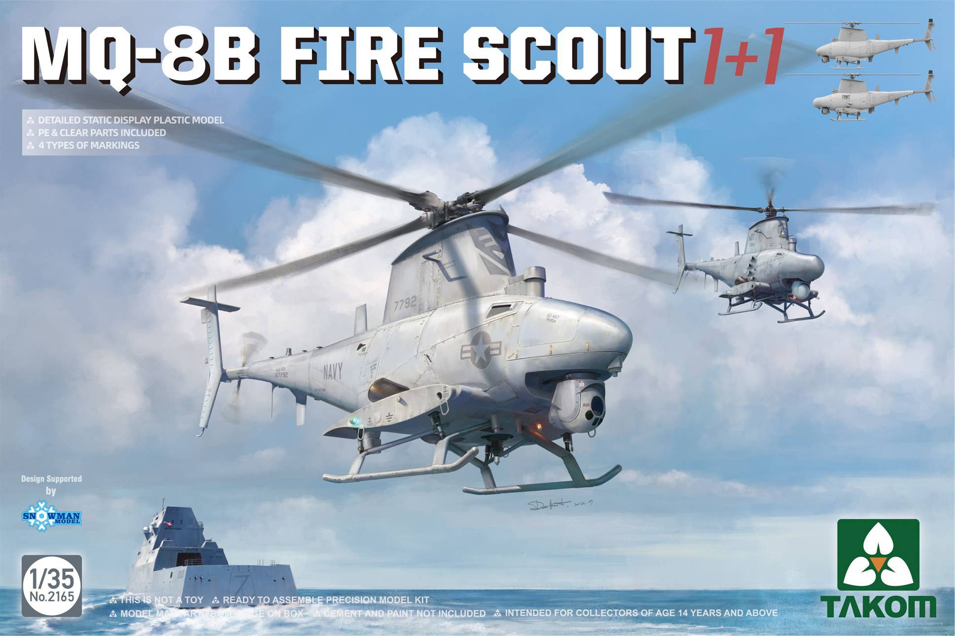 Takom 1/35 MQ-8B Fire Scout 1+1 | 4897051422464