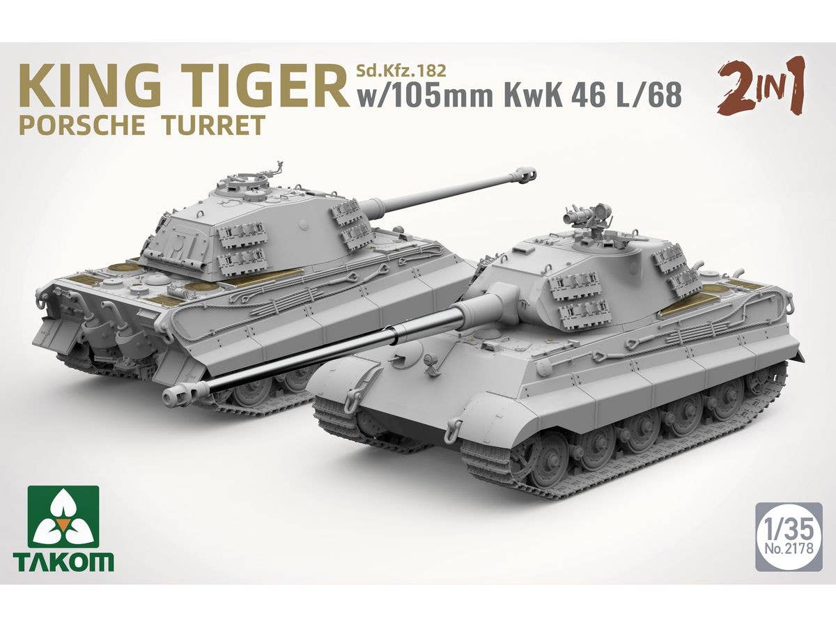 Takom 1/35 King Tiger W/105Mm KwK 46L/68 2 In 1 | 4897051422860