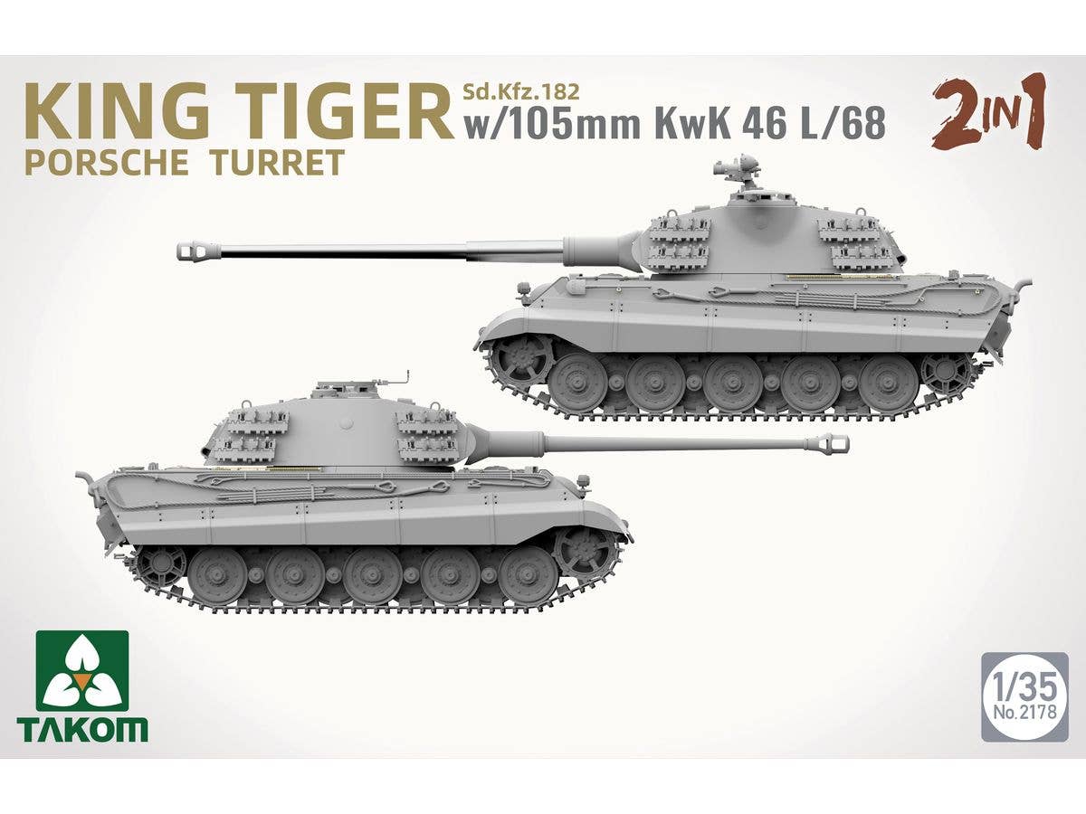 Takom 1/35 King Tiger W/105Mm KwK 46L/68 2 In 1 | 4897051422860