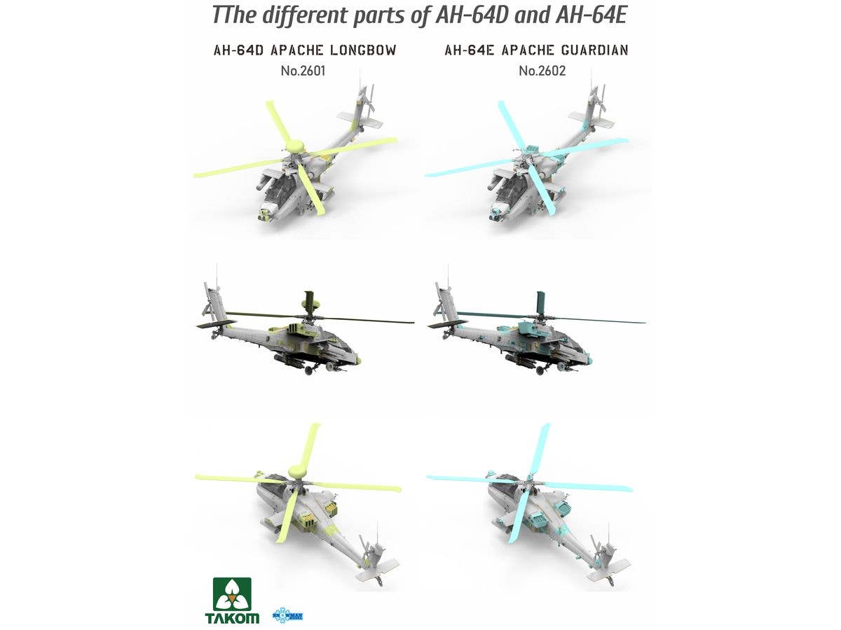 Takom 1/35 AH-64E Apache Guardian Attack Helicopter | 4897051422518