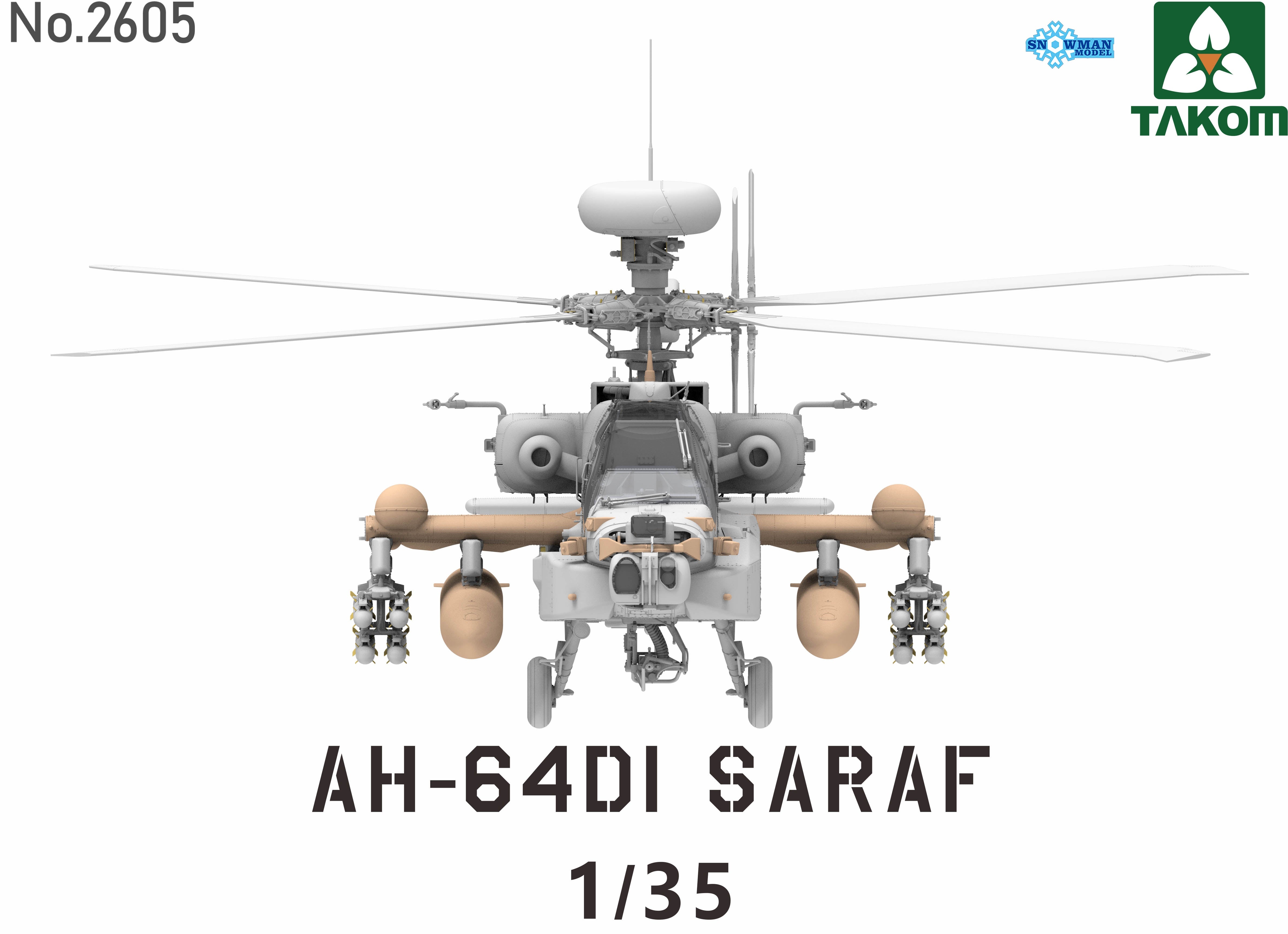 Takom 1/35 AH-64DI SARAF ATTACK HELICOPTER