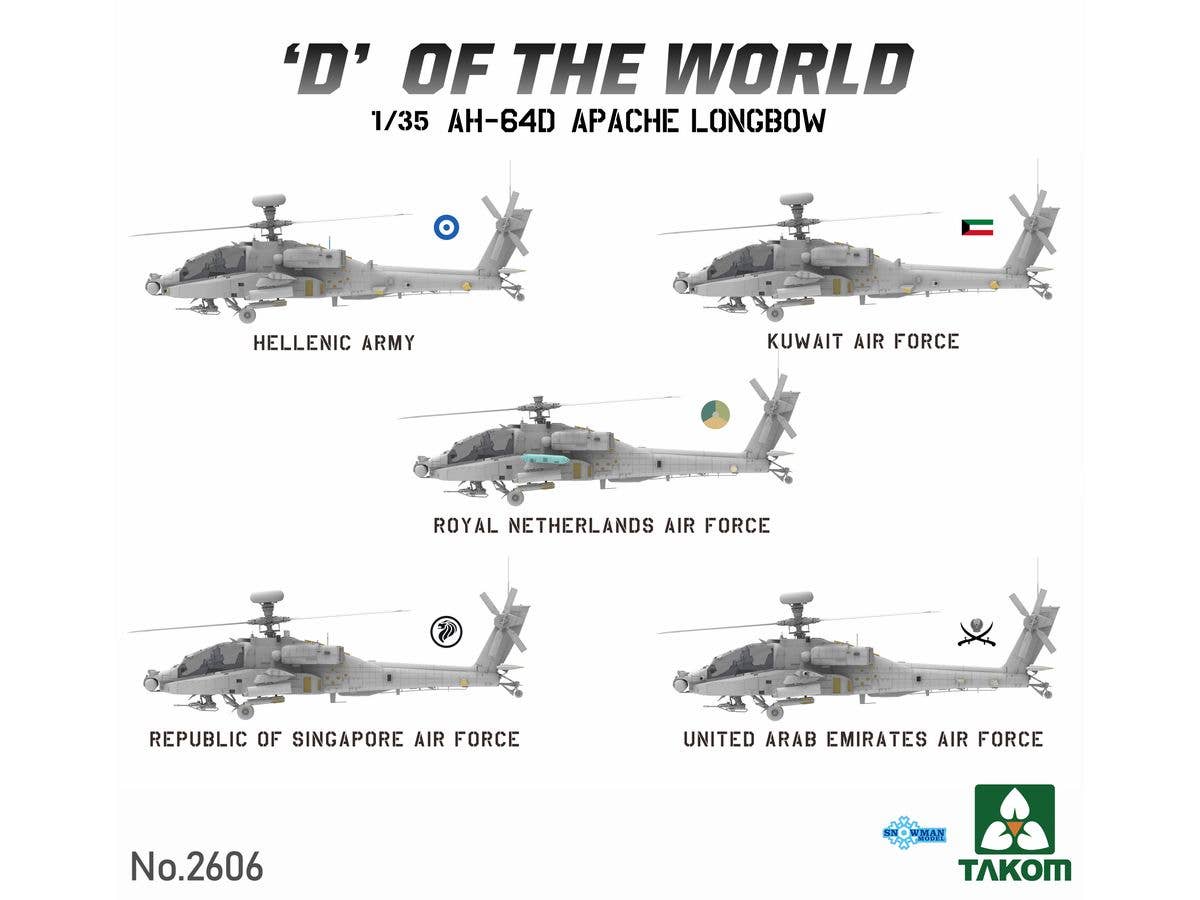 Takom 1/35 'D' OF THE WORLD AH-64D ATTACK HELICOPTER (LIMITED EDITION) | 4897051422631