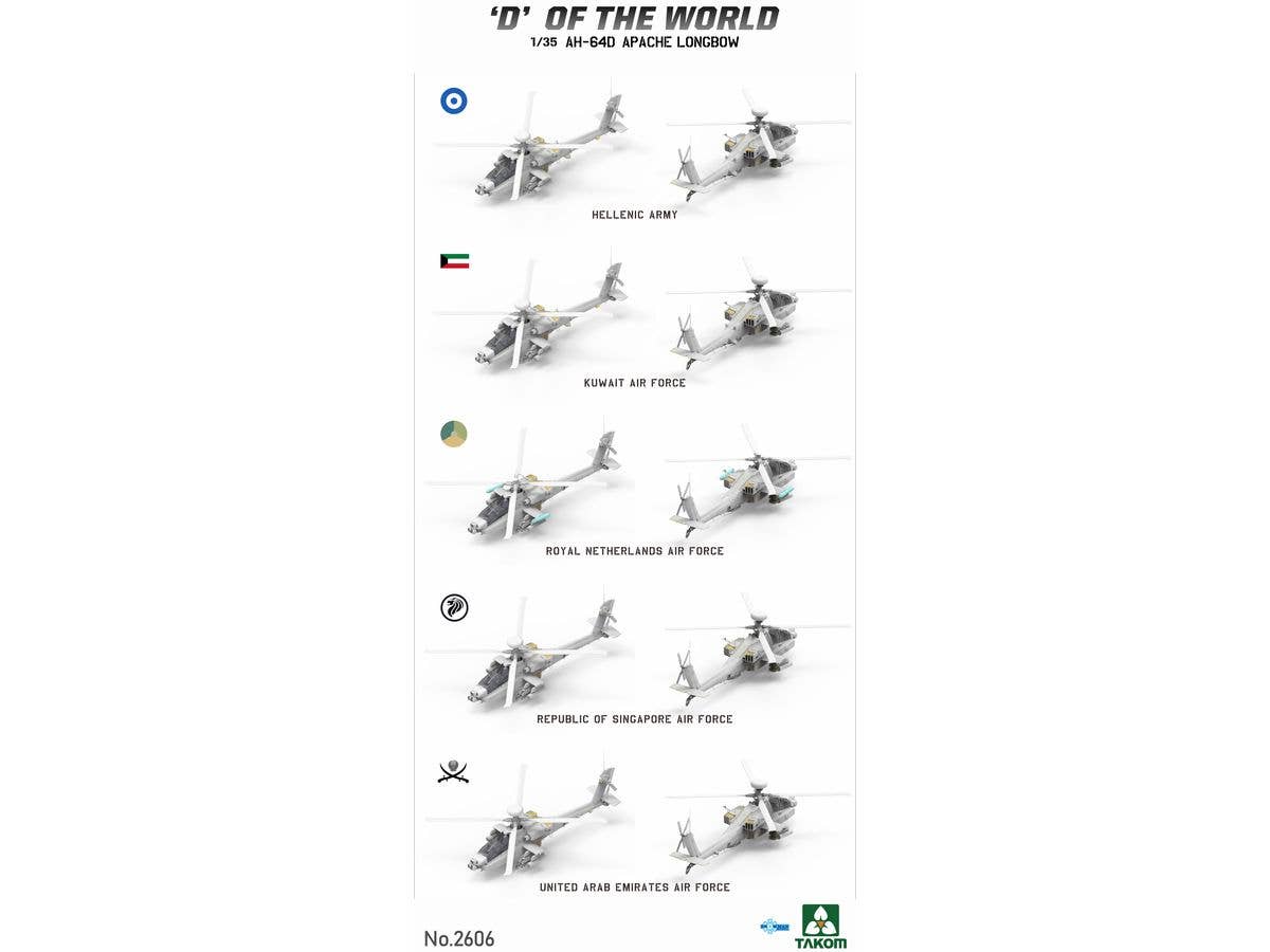 Takom 1/35 'D' OF THE WORLD AH-64D ATTACK HELICOPTER (LIMITED EDITION) | 4897051422631