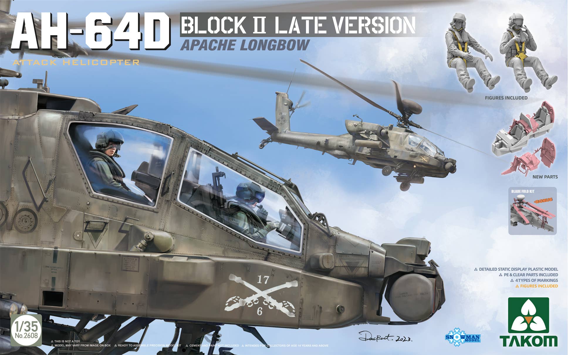 Takom 1/35 AH-64D Attack Helicopter Apache Longbow Block II Late Version | 4897051422815