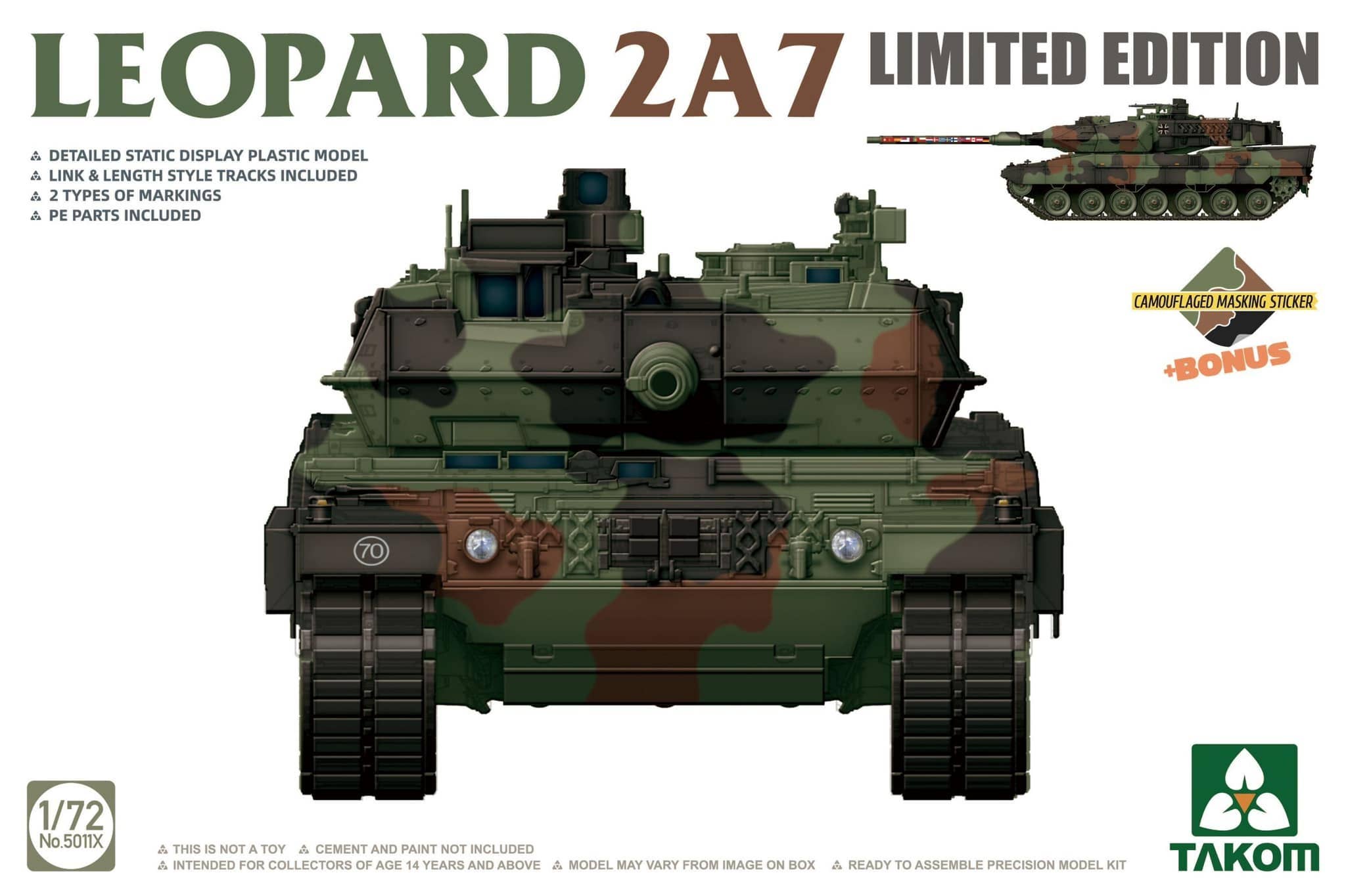 Takom 1/72 Leopard 2A7 | 4897051422105