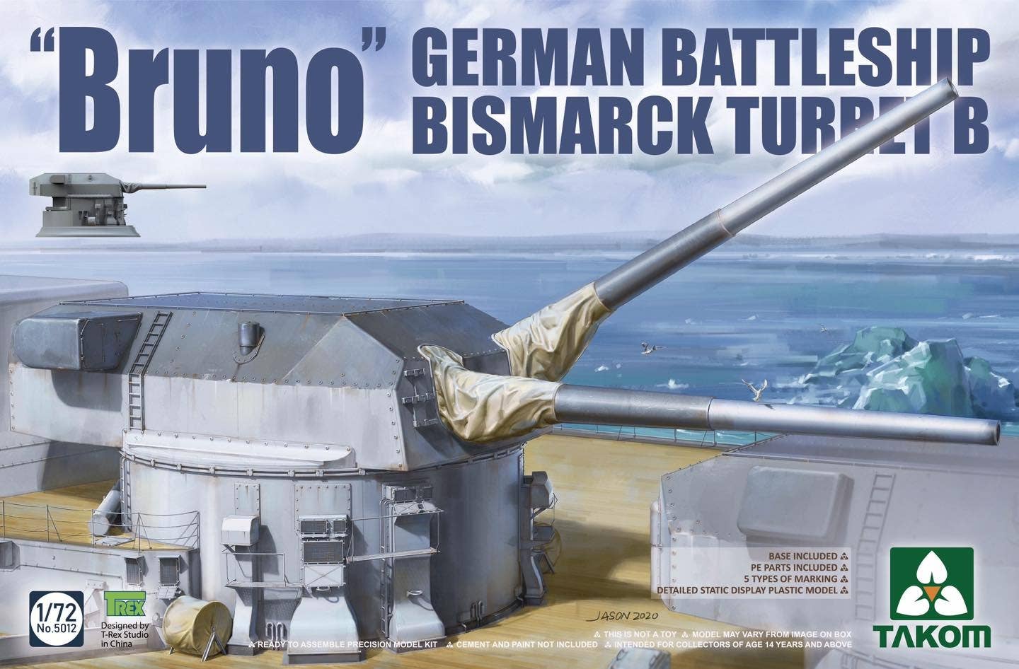 Takom 1/72 "BRUNO" GERMAN BTTLESHIP BISMARCK TURRET B | 4897051421788