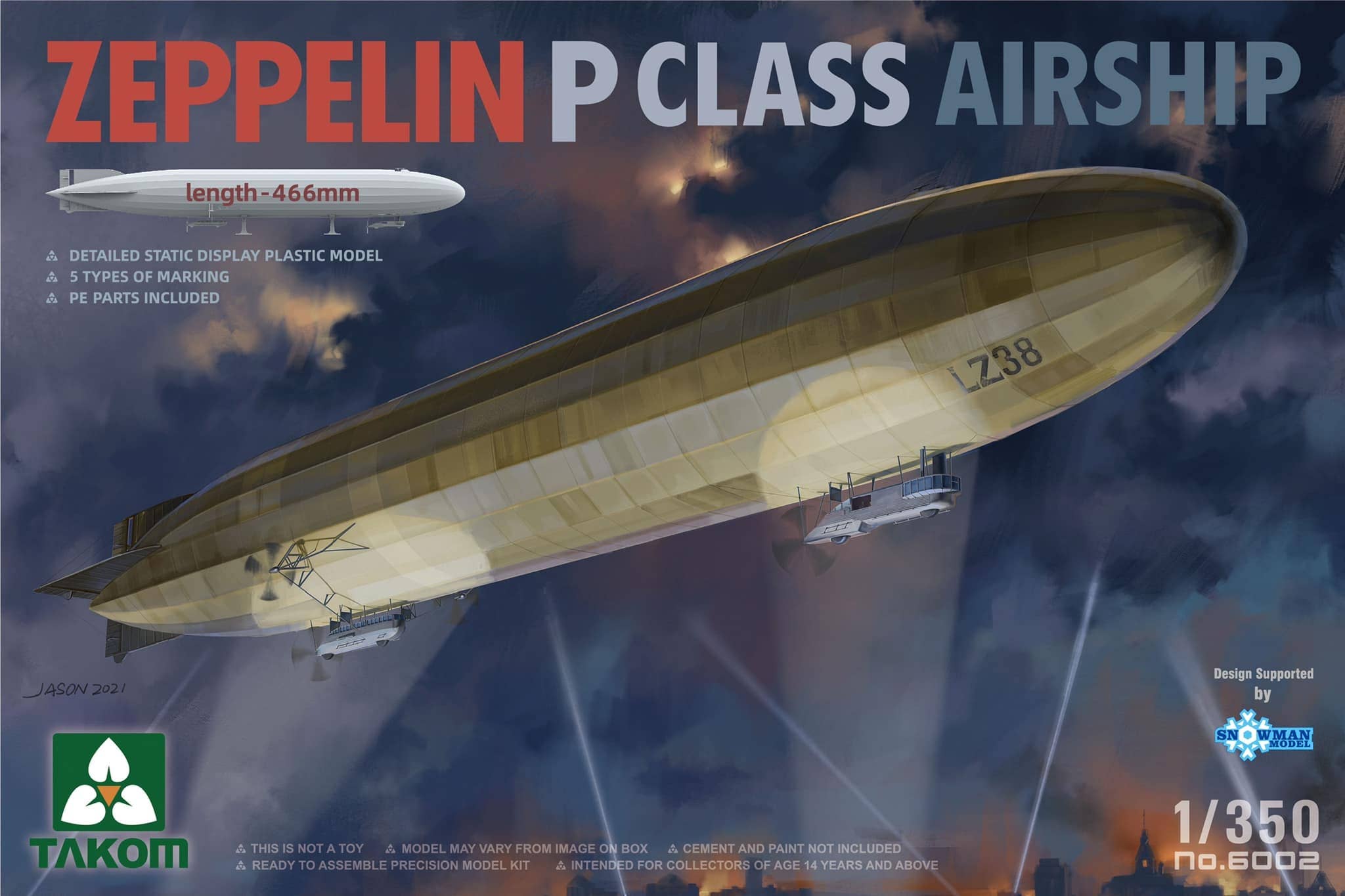 Takom 1/350 Zeppelin P Class Airship | 4897051421979