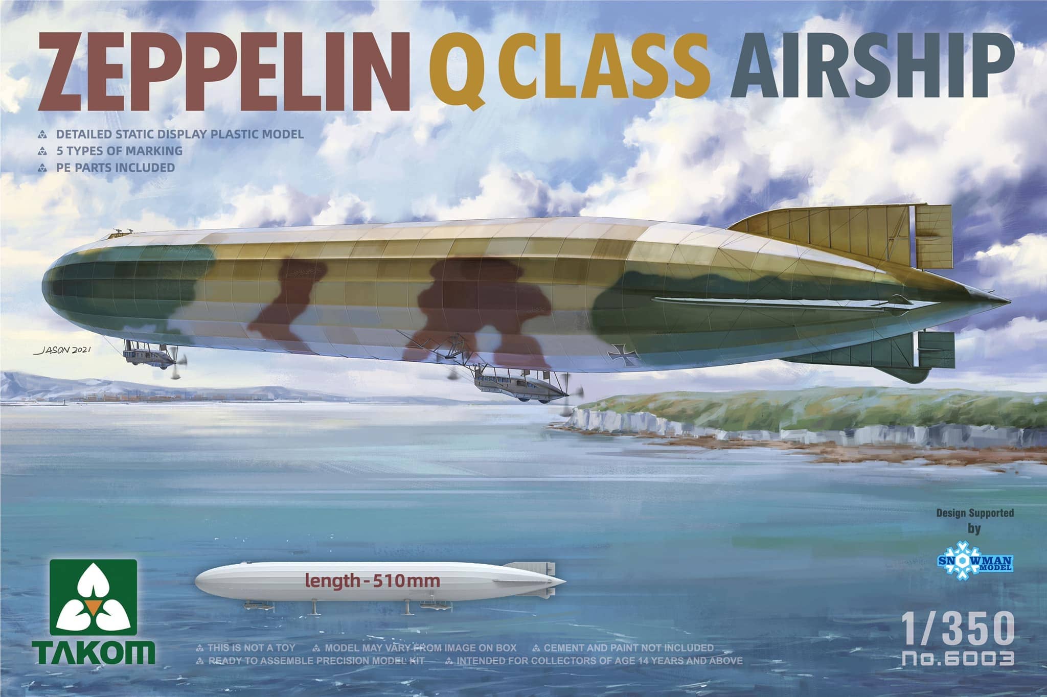 Takom 1/350 Zeppelin Q Class Airship | 4897051421986