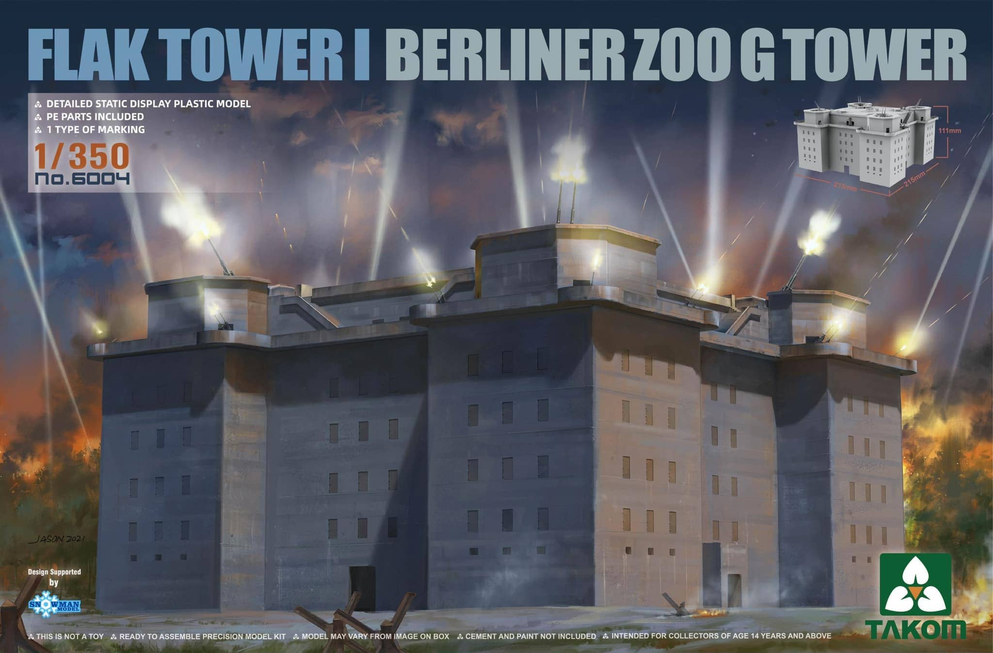 Takom 1/350 Flak Tower I Berliner Zoo G Tower | 4897051422006
