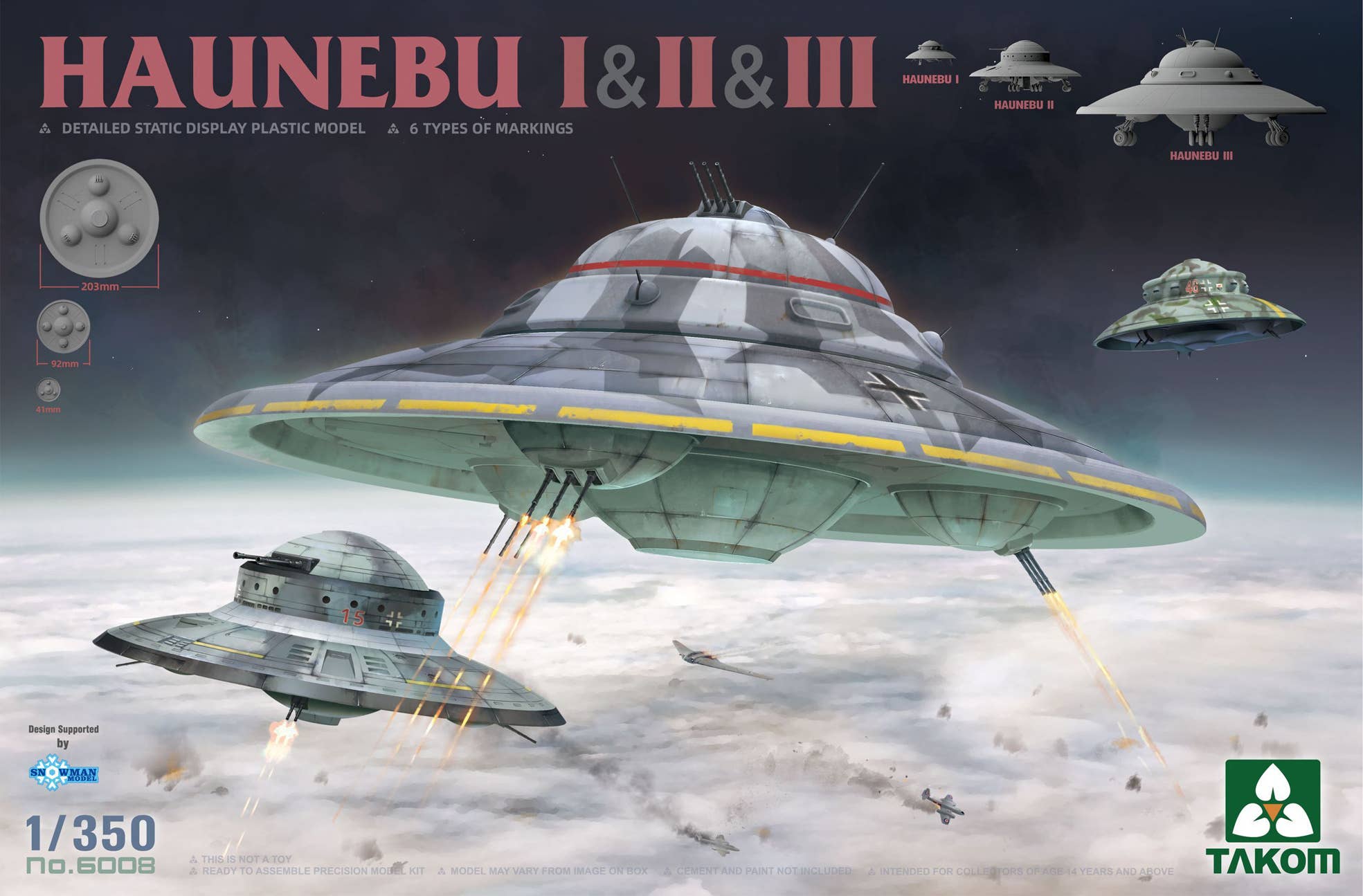Takom 1/350 Haunebu I & II & III | 4897051422488