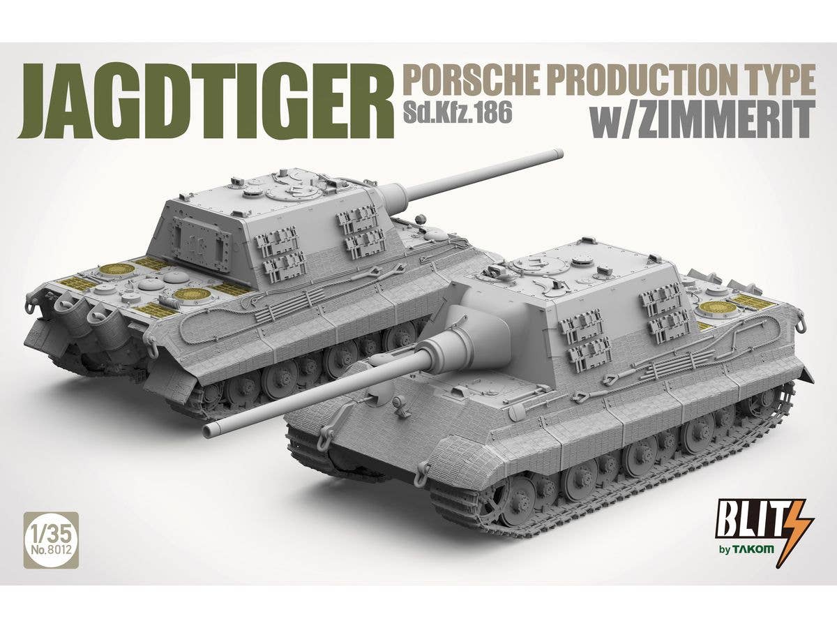 Takom 1/35 JAGDTIGER PORSCHE PRODUCTION TYPE Sd.Kfz.186 w/ZIMMERIT | 4897051422600