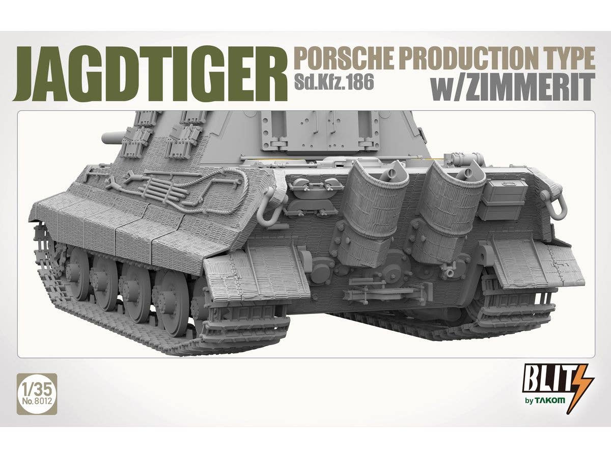 Takom 1/35 JAGDTIGER PORSCHE PRODUCTION TYPE Sd.Kfz.186 w/ZIMMERIT | 4897051422600