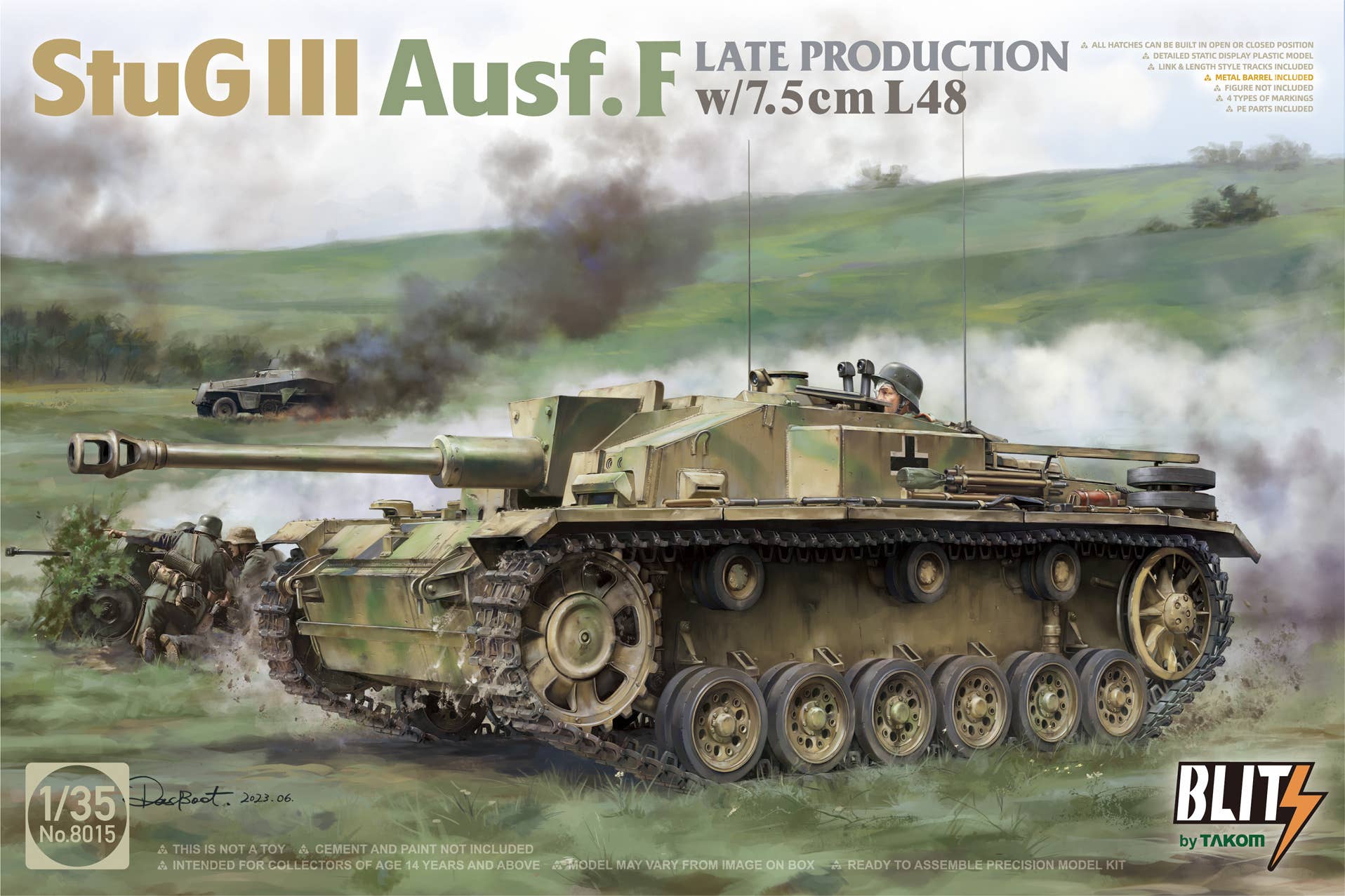 Takom 1/35 StuG III Ausf.F Late Production w/7.5cm L48 | 4897051422785