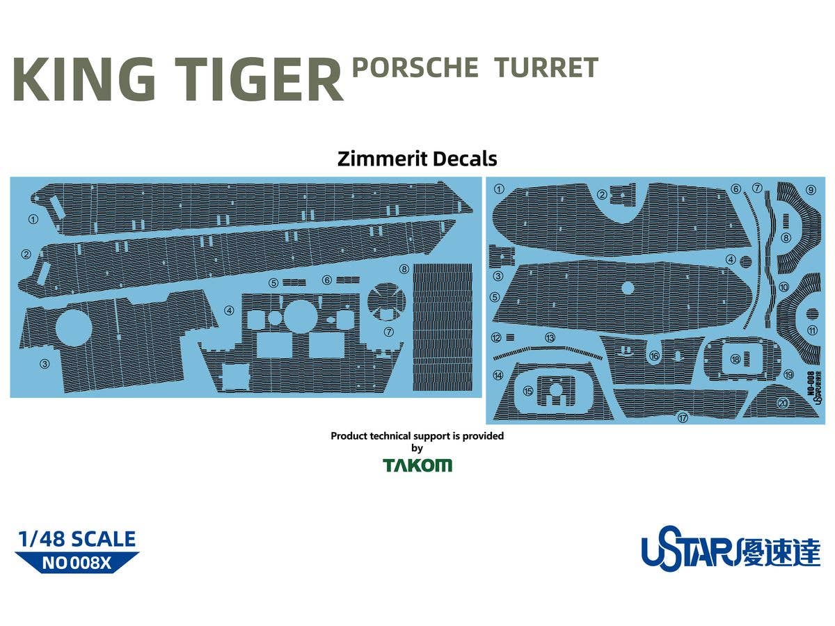 Ustar 1/48 King Tiger Porsche Turret With Full Interior | 6972444300555