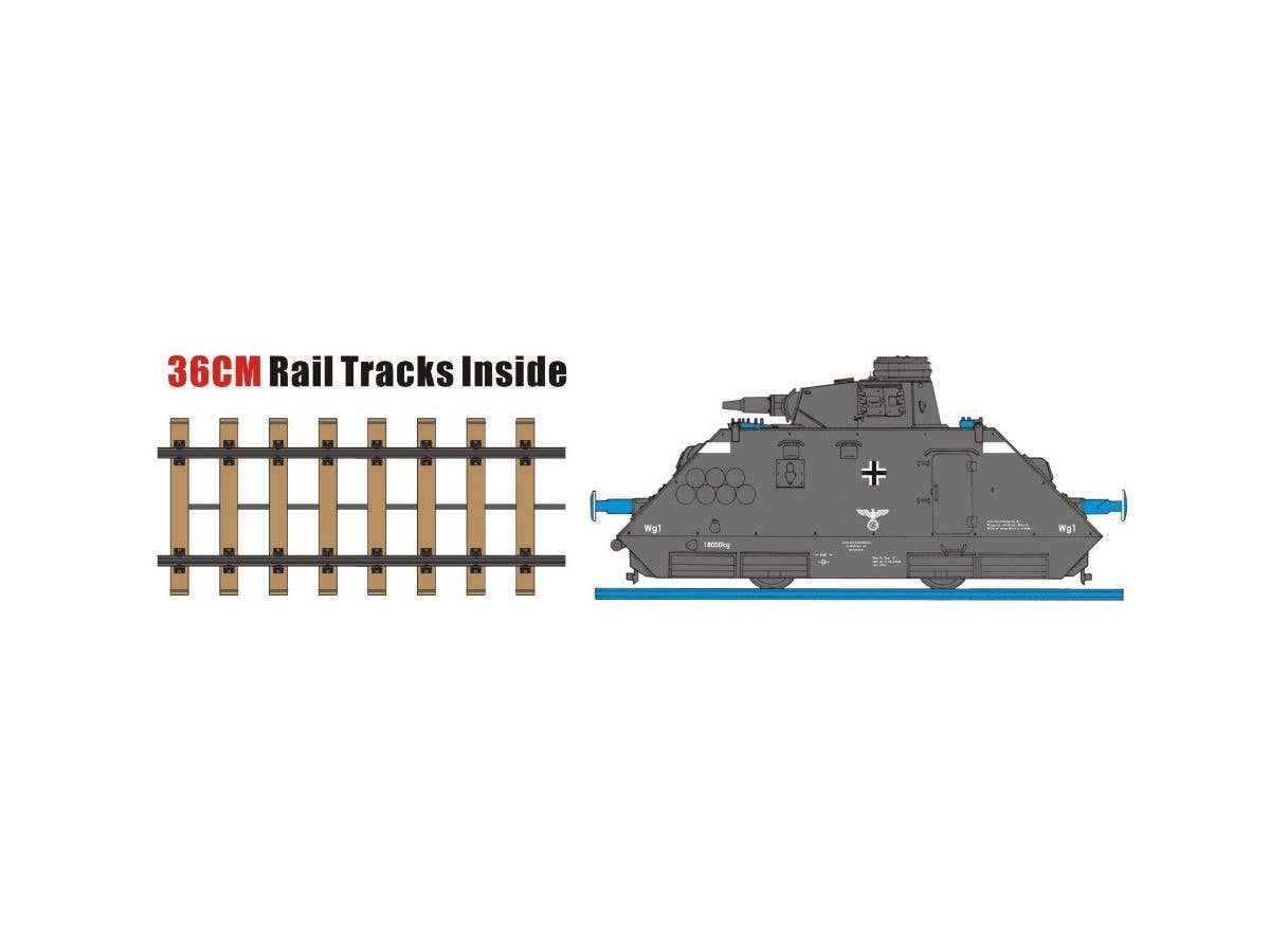T-Model 1/35 Steyr Schweren Schienenpanzerspahzug (s.Sp.) Artilleriewagen (Pz.Kpfw.III Ausf.N Turm) | 6957678112686