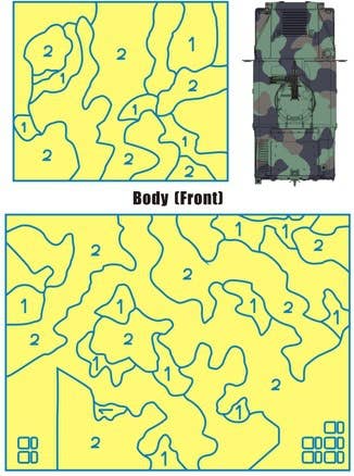 T-Model HMMWV M1114 NATO Camouflage Mask Set | 6953391972446
