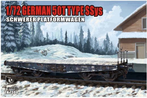 T-Model 1/72 German 50T Type Ssys Schwerer Plattformwagen | 6953391972224