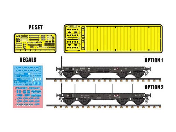 T-Model 1/72 German 50T Type Ssys Schwerer Plattformwagen | 6953391972224