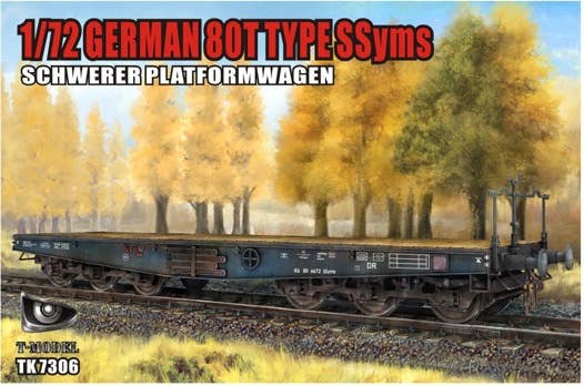 T-Model 1/72 German 80T Type SSyms Schwerer platformwagen x2 Double Iron Oak Leaf ver. | 6953391972217