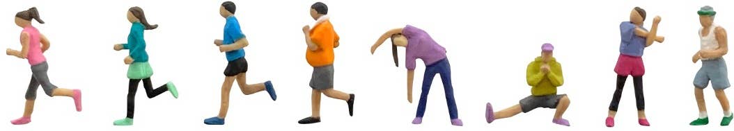 TomyTec People 141 Exercising People, 8 Figure Set | 4543736301127