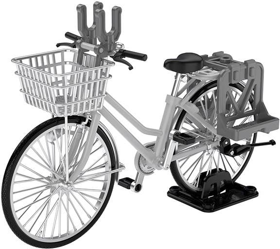 TomyTec Little Armory 1/12 LM006 Commuting Bicycle Defense School Silver | 4543736312123