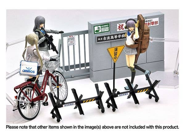 TomyTec Little Armory 1/12 LD029 Concrete Defense School School Gate | 4543736313861