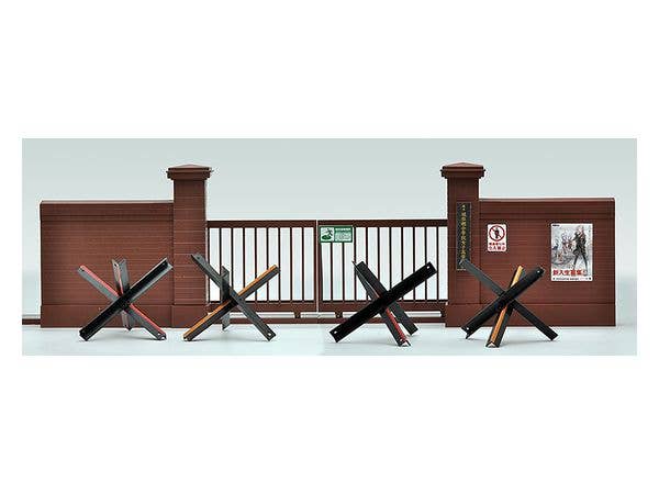TomyTec Little Armory 1/12 LD034 Brick Defense School Gate | 4543736315384