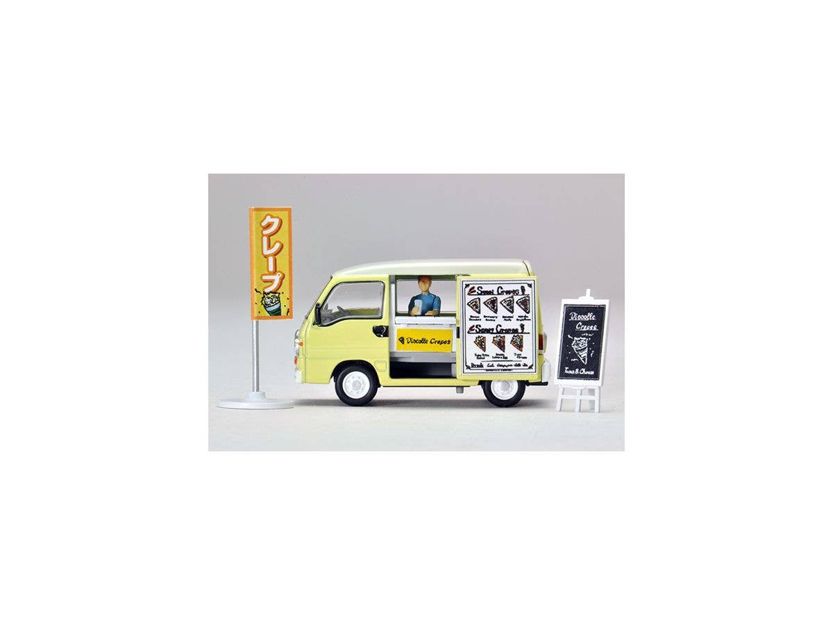 TomyTec Diocolle 64 1/64 #Car Snap 15a Crepe Shop Subaru Sambar Dias with 3 figures | 4543736321613