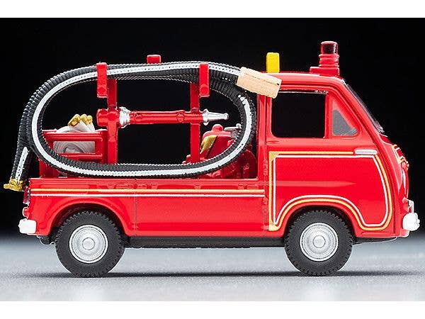 Tomica Limited Vintage 1/64 LV-68c Subaru Sambar Pump Fire Truck with a figure | 4543736324959
