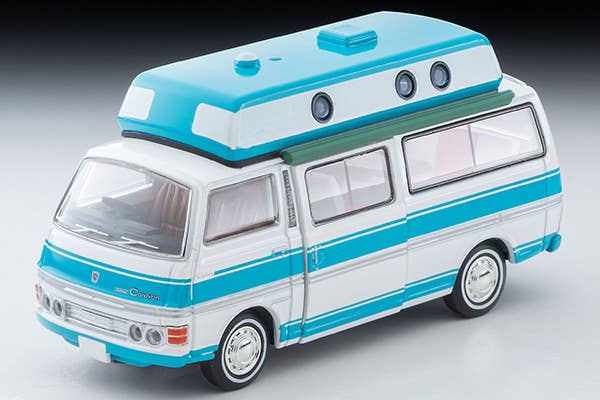 Tomica Limited Vintage NEO 1/64 LV-N312a Nissan Caravan Camper White/Sky Blue 1973 | 4543736325062