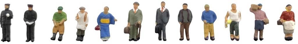 TomyTec People 107-2 People in Showa Period A2, 12 Figure Set | 4543736328216