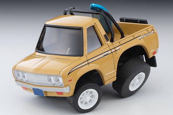 TomyTec Choro Q QS-03b Datsun Truck Beige with a Surfboard | 4543736328483
