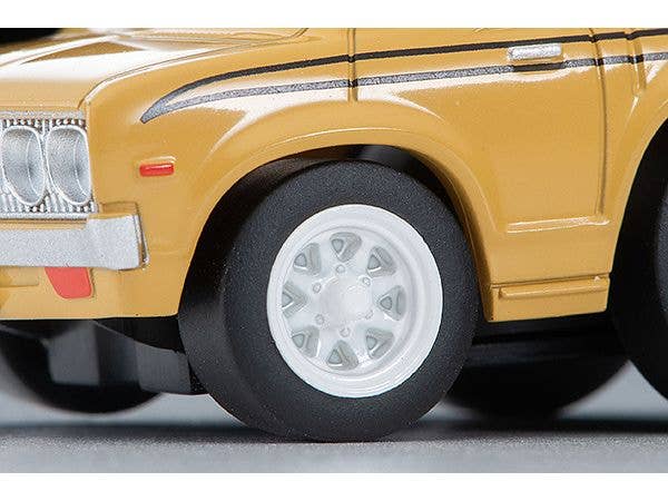TomyTec Choro Q QS-03b Datsun Truck Beige with a Surfboard | 4543736328483