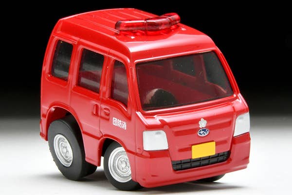 TomyTec Choro Q QS-04b SUBARU SAMBAR Van Fire Chief's Vehicle | 4543736328490