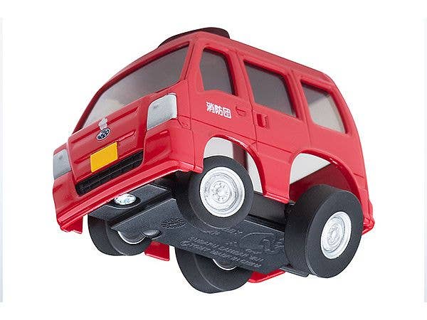 TomyTec Choro Q QS-04b SUBARU SAMBAR Van Fire Chief's Vehicle | 4543736328490