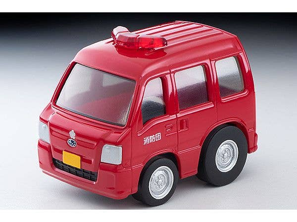 TomyTec Choro Q QS-04b SUBARU SAMBAR Van Fire Chief's Vehicle | 4543736328490