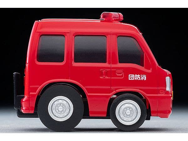 TomyTec Choro Q QS-04b SUBARU SAMBAR Van Fire Chief's Vehicle | 4543736328490
