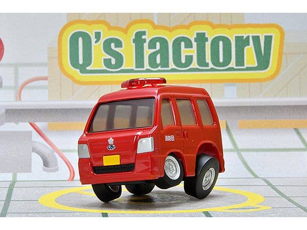 TomyTec Choro Q QS-04b SUBARU SAMBAR Van Fire Chief's Vehicle | 4543736328490