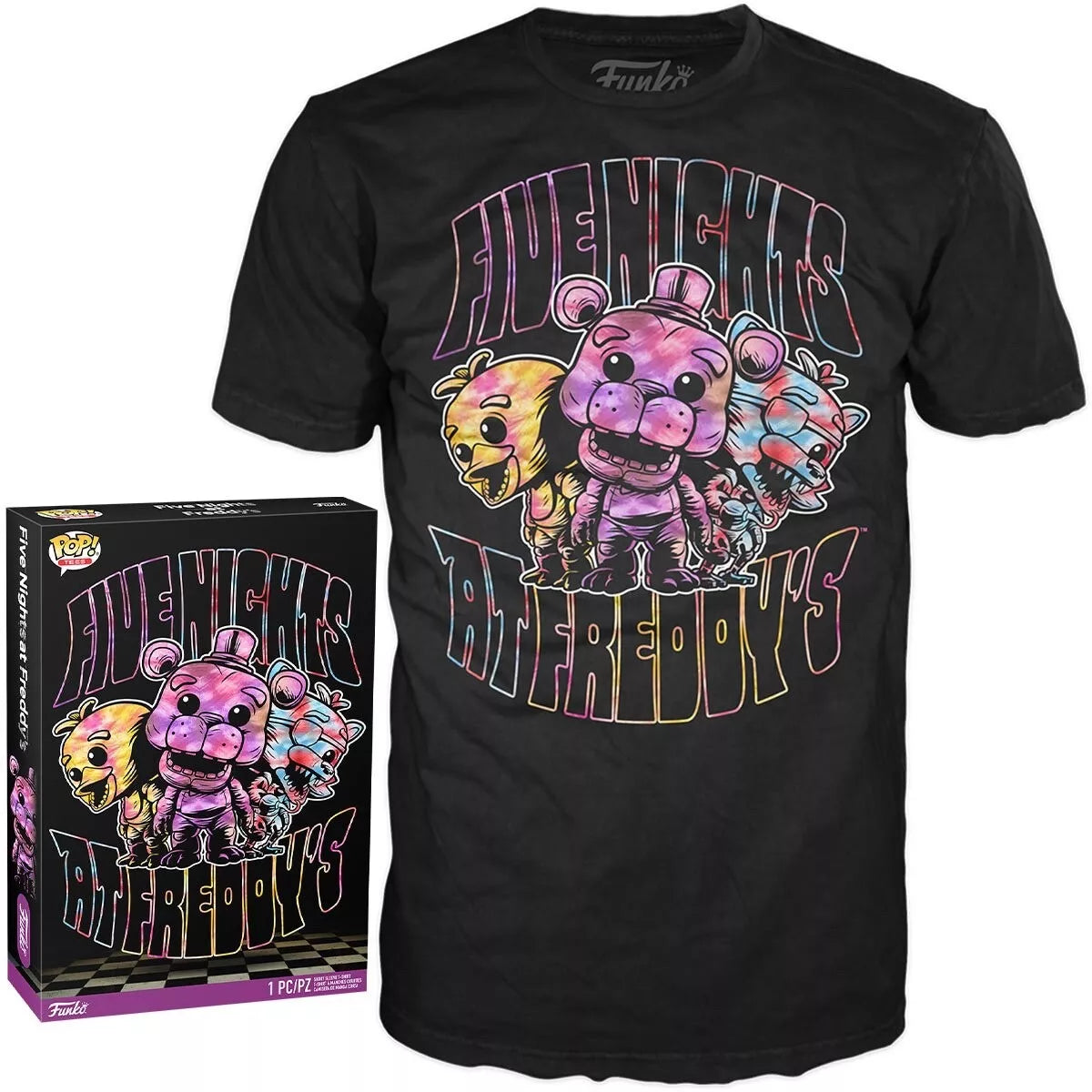 FUNKO Five Nights At Freddys • T-shirt in scatola TIE-DYE ART | 889698654784