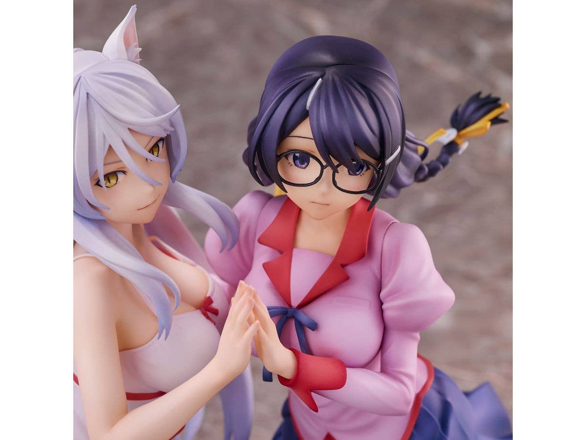 Union Creative "Nekomonogatari" Tsubasa Hanekawa Set of 2 Complete Figure | 4589642715894