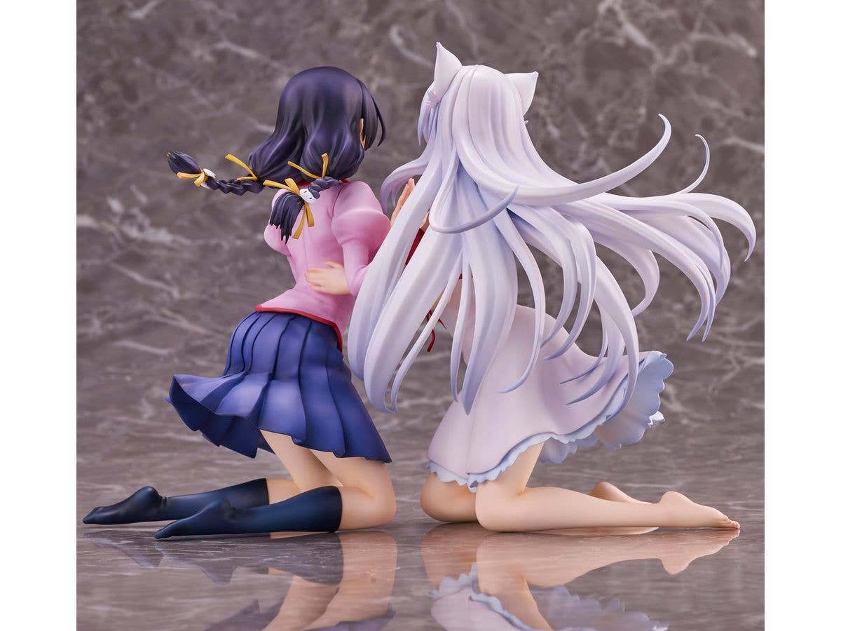 Union Creative "Nekomonogatari" Tsubasa Hanekawa Set of 2 Complete Figure | 4589642715894