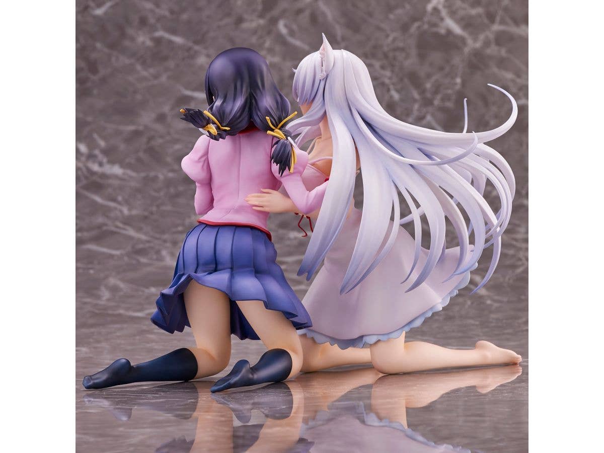 Union Creative "Nekomonogatari" Tsubasa Hanekawa Set of 2 Complete Figure | 4589642715894